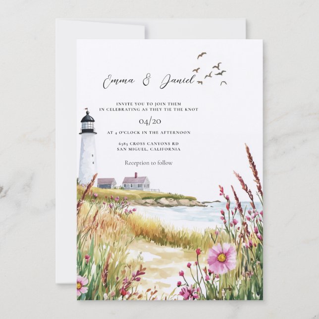 Convites Casamento em Nantucket (Frente)