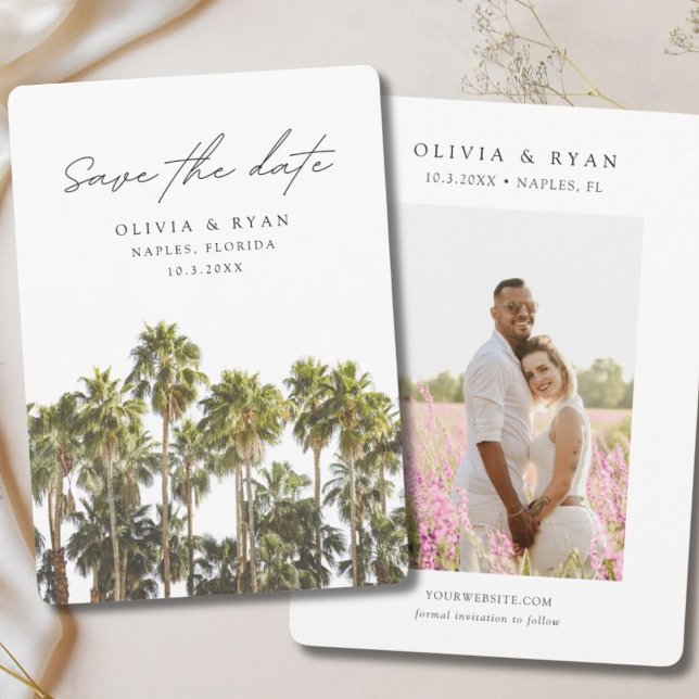 Convites Casamento em Naples Flórida Salve a Data (Naples Wedding Florida Save the Date Invitation
)