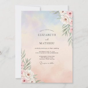 Convites Casamento em Poeira de Eucalipto com Folhagem de P