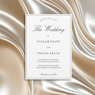 Convites Casamento em Preto e Branco com Caligrafia Elegant