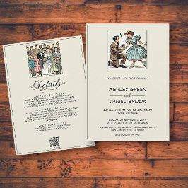 Convites Casamento em Quadrinhos de Proposta de Casal Whims