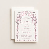 Casamento em Quadro Vermelho Vinho Estilo Vitorian