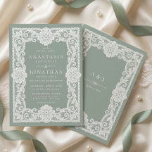 Casamento em Renda Vintage Verde Sage