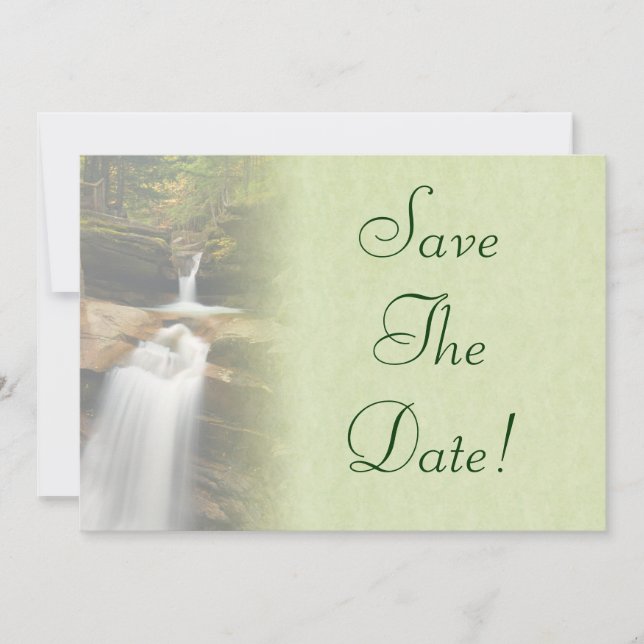 Convites Casamento em Sabbaday Falls - Salve a Data (Frente)