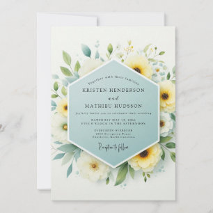 Convites Casamento em Sage Canary Meadow