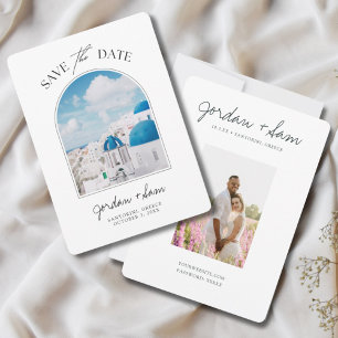 Convites Casamento em Santorini Grécia Salve a Data