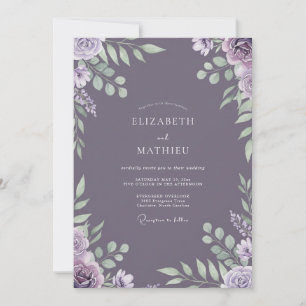 Convites Casamento Em Tons de Lavanda Desbotada