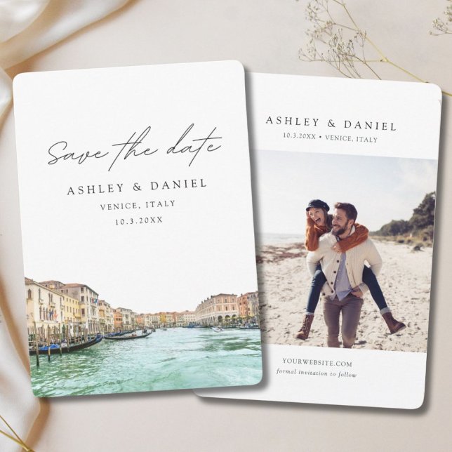 Convites Casamento em Veneza Itália Save the Date (Venice Italy Wedding Save the Date Invitation
)