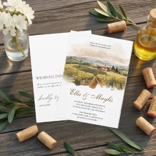 Convites Casamento em Vinhedo da Toscana Campo Italiano