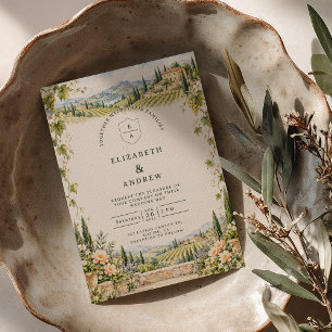 Convites Casamento em Vinhedo Toscano Flores da Primavera
