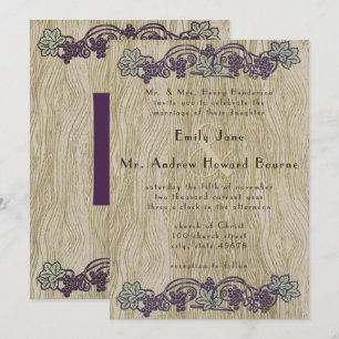 Convites Casamento em Vinícola Vintage Art Nouveau