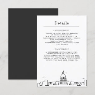 Convites Casamento em Washington DC   Detalhes do Convidado