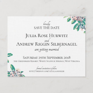 Convites Casamento em White Sulphur Springs Salvar a Data