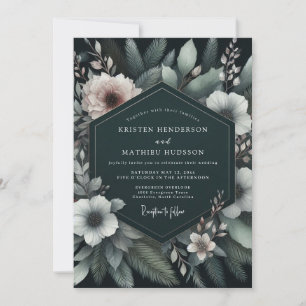Convites Casamento Emerald Blush Moody Flora