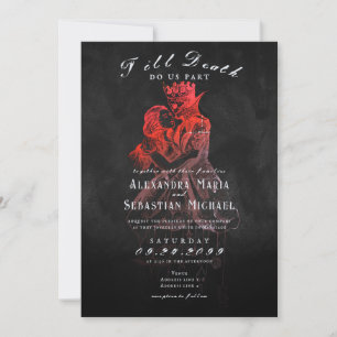 Convites Casamento Emo Whimsygoth Dark Gótico Até a Morte
