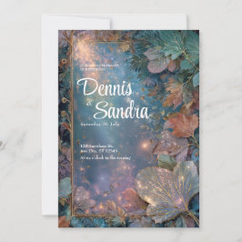 Convites Casamento Encantado da Floresta em Crepúsculo