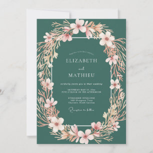 Convites Casamento Encantado na Floresta Esmeralda Verde So