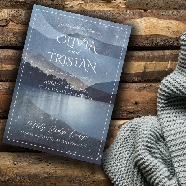 Convites Casamento Encantado Por Aquarela Da Floresta De Mo (Criador carregado)