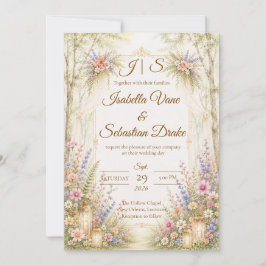 Convites Casamento Encantador no Jardim
