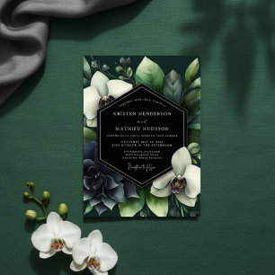 Convites Casamento Encantamento Botânico Esmeralda