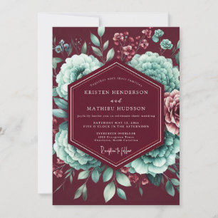 Convites Casamento Encantamento Florir Borgonha