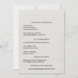 Convites Casamento Enclosure Minimalista Moderna DETALHES