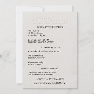 Convites Casamento Enclosure Minimalista Moderna DETALHES