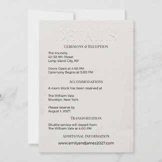 Convites Casamento Enclosure Minimalista Moderna DETALHES