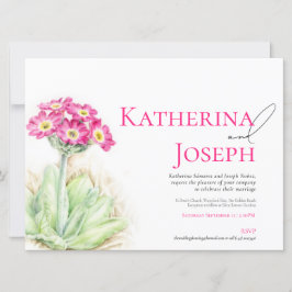 Convites Casamento entre a paisagem rosa-rosa-d'água priros