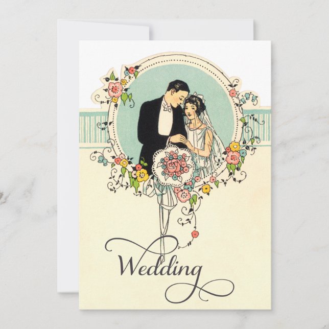 Convites Casamento entre noiva e noiva da década de 1920 (Frente)