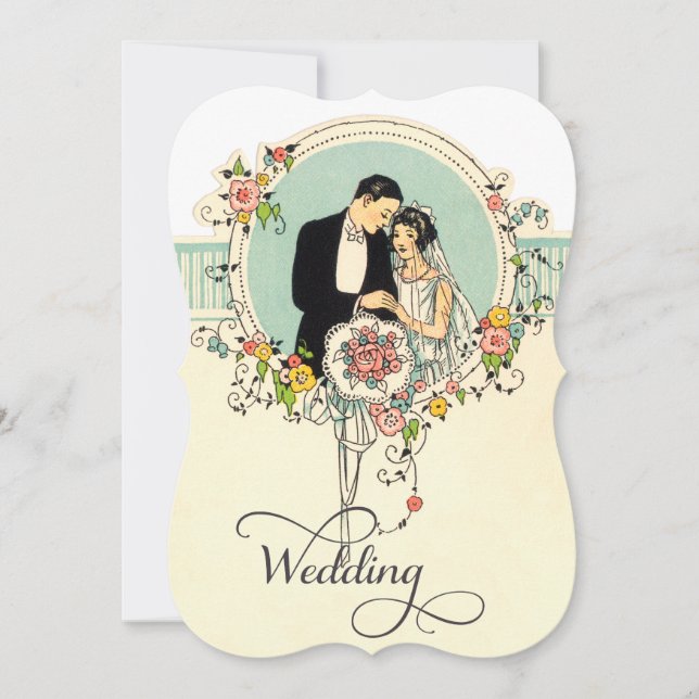 Convites Casamento entre noiva e noiva da década de 1920 (Frente)