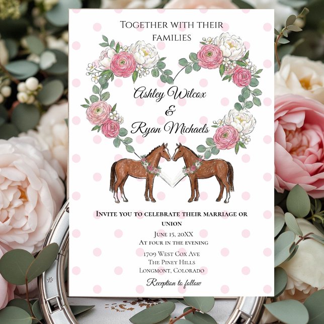 Convites Casamento Equestre de Cavalo (A romantic and festive wedding suite inspired by a cozy French countryside.)