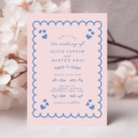 Casamento Escrito De Mão Ilustrada De Onda Funky