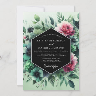 Convites Casamento Esmeralda Fúcsia Vesper