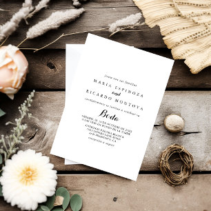 Convites Casamento Espanhol da Moderna Caligrafia