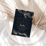Convites Casamento Espanhol Dourado com Aquarela<br><div class="desc">Este convite de casamento espanhol de ouro de aquarela é perfeito para um casamento rústico. O design apresenta uma abertura dourada pintada manualmente em um fundo azul escuro.</div>