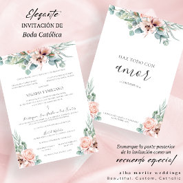 Convites Casamento Espanhol Katrina Invitación Boda Catolic