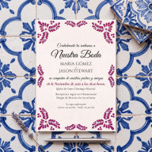 Casamento Espanhol Minimalista Floral Vermelho Tal
