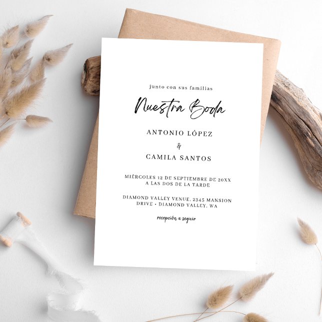 Convites Casamento Espanhol Nuestra Nuestra Boda (Criador carregado)
