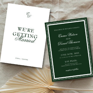 Convites Casamento Estamos Nos Casando Verde Esmeralda