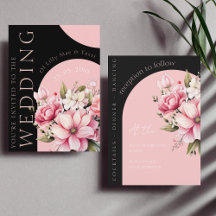 Casamento estético negro-rosa-escuro Arch-preto