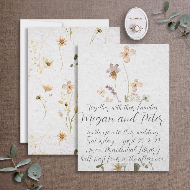 Convites Casamento Estilo Caligrafia Arte-Fina de Flor Silv (Criador carregado)
