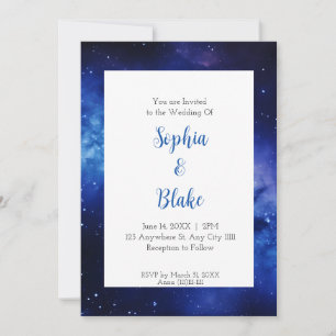 Convites Casamento Estrela da Nebulosa Azul