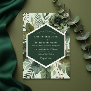 Convites Casamento Etéreo Botânico Esmeralda