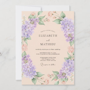 Convites Casamento Etéreo de Flor de Lavanda