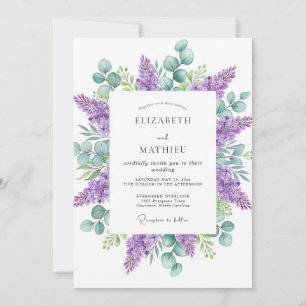 Convites Casamento Etéreo de Natureza Lavanda