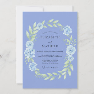 Convites Casamento Etéreo de Primavera Azul Centáurea