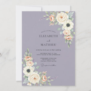 Convites Casamento Etéreo Floral de Vinca