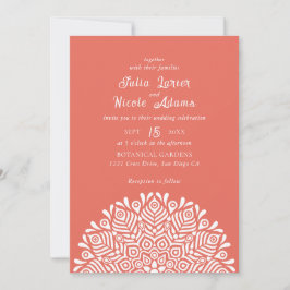 Convites Casamento Étnico Boho Floral Mandala Colorido Mode