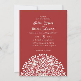 Convites Casamento Étnico Boho Floral Mandala Colorido Mode